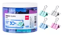 Зажимы для бумаги Deli E8553S с легким нажатием  32 мм  цветные  12 шт