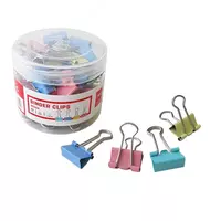 Зажимы для бумаги Deli E8555A 19 мм  цветные  40 шт