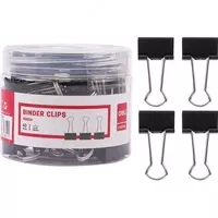 Зажимы для бумаги Deli E8565A 15 мм  черные  40 шт