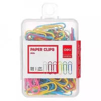 Qogoz qisqichlari Deli E0024  29 mm  rangli  100 dona