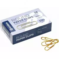 Qogoz qisqichlari Globus S28-1003 28 mm  oltin  100 dona