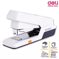  Степлер Deli 0476 на 25 листов  скобы № 24/6 и 26/6  белый Оптом и розница