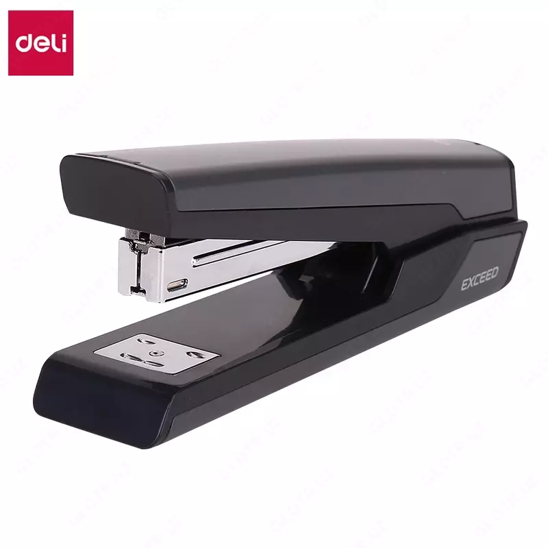 Степлер Deli E0463  скобы № 24/6 и 26/6  на 25 листов  черный
