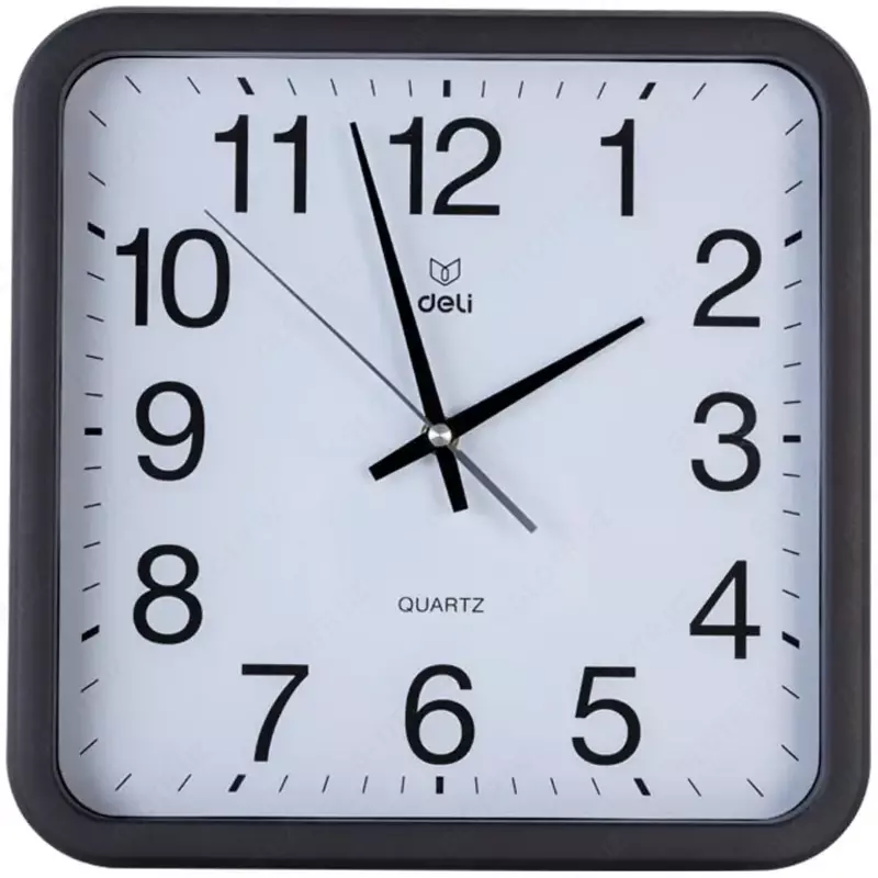 Часы настенные Deli 8832 305х305х44 мм  квадратные