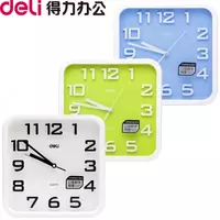 Часы настенные Deli 8949 33х33 см  зеленые
