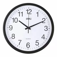 Часы настенные Deli 9006  диаметр 36.5 см  черные