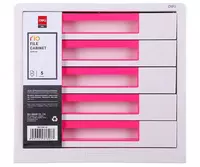Файл-кабинет Deli Rio EZ01043  5 ящиков  розовый (бокс для документов)