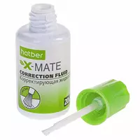  Корректирующая жидкость Hatber X-Mate на химической основе 20 ml  с кисточкой (CF_065655) - 