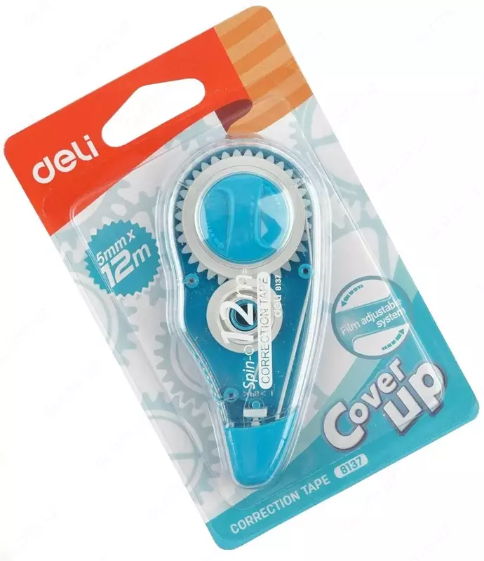  Корректирующая лента Deli E8137 12 м х 5 мм (штрих-лента) - 