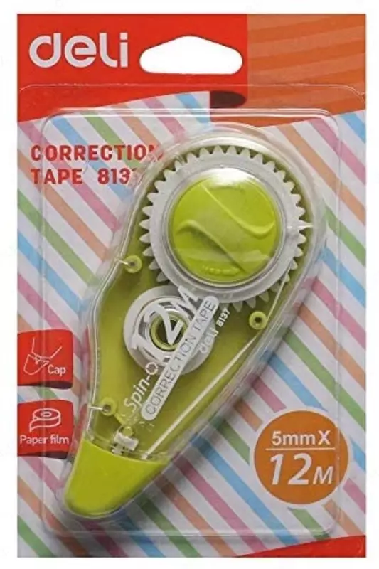   Корректирующая лента Deli E8137 12 м х 5 мм (штрих-лента)