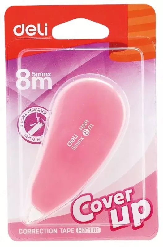   Корректирующая лента Deli EH20101 8 м х 5 мм (штрих-лента)