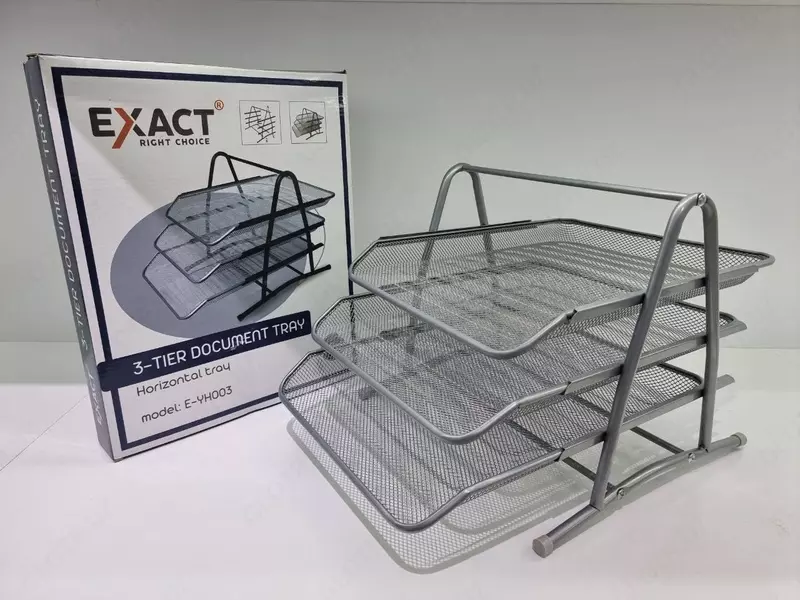 Gorizontal laganda EXACT E-YH003gr  metall  3 qavatli  kulrang