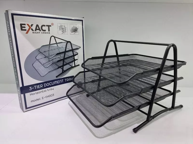  Gorizontal laganda EXACT E-YH003bk  metall  3 qavatli  qora - 