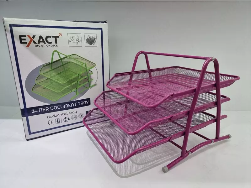   Gorizontal laganda EXACT E-YH003S  metall  3 yarusli  rangli