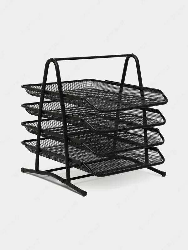  Gorizontal laganda EXACT E-YH004bk  metall  4 qavatli  qora - 