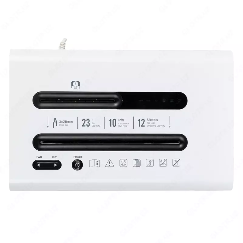   Уничтожитель бумаг (сетевой) Deli А4  240 Вт  12 л. (Арт. - 9903) Белый/черный