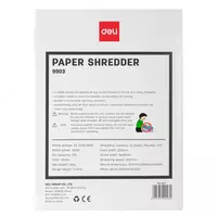  Уничтожитель бумаг (сетевой) Deli А4  240 Вт  12 л. (Арт. - 9903) Белый/черный Только в розницу