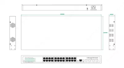 28-портовый коммутатор 10G бренд UNICOM модель MP24ET4WS