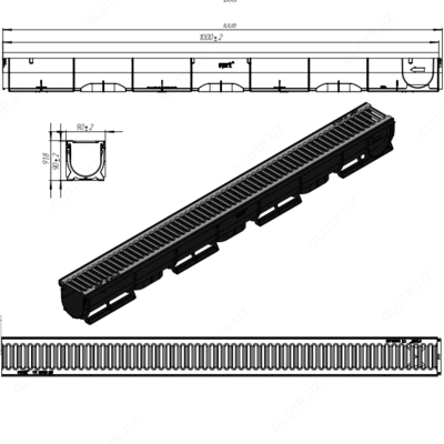 Лотки для огорода и гаража. TURON DRAIN