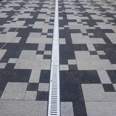 Лоток пластиковый SteeStart DN100 c Решеткoй штампованная стальная A15 TURON DRAIN