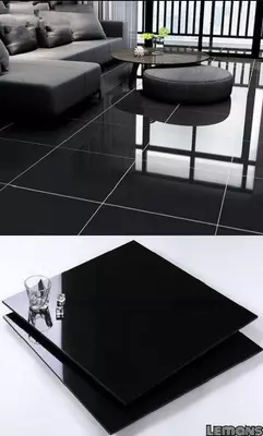 Yaltiroq kafel 60/60, Xitoyning asl, Qora cristal