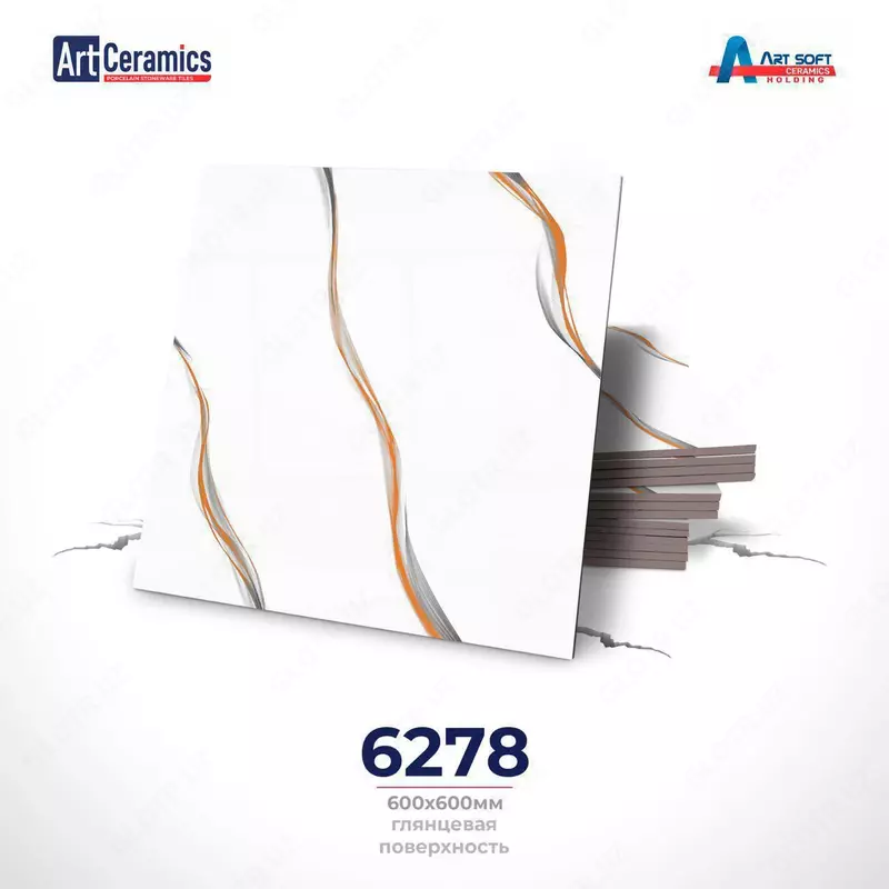 Керамическая кафельная плитка глянцевая Art Ceramik 60/60