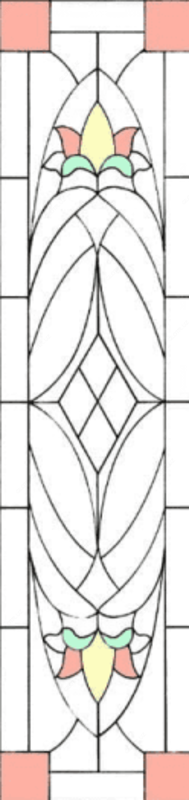 Художественный витраж W-39