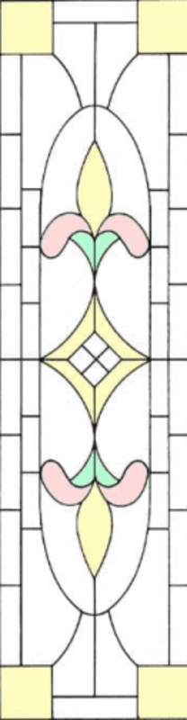 Художественный витраж W-40