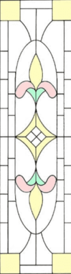 Художественный витраж W-40