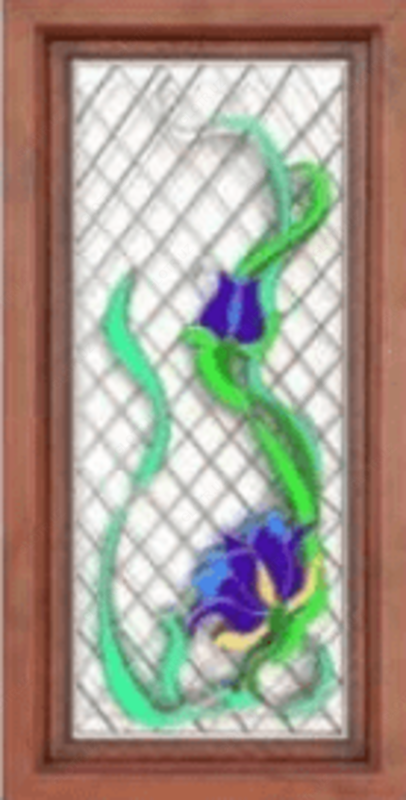 Художественный витраж W-64