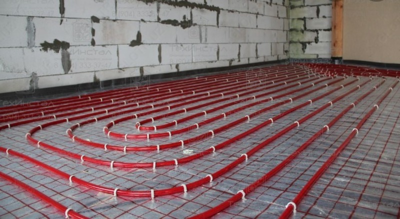 Монтаж водяного теплого пола