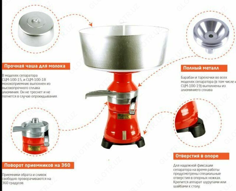 STsM-100-18 Motor Sich suti uchun ajratgich: soatiga 100 l