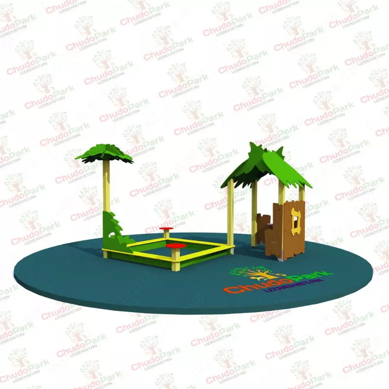 Детская песочница "Пальмовый домик" - по запросу