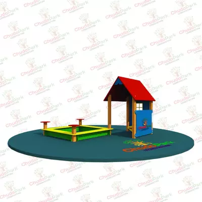 Детская песочница "Пальмовый домик" 2