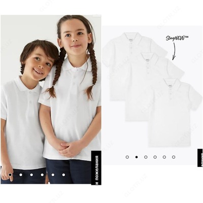 Bolalar uchun polo ko'ylaklar M&S (3 dona)