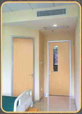 Двери медицинские ЛМДФ с алюминиевым профилем