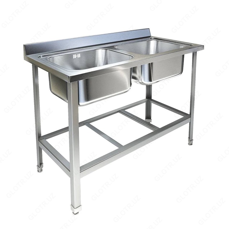 Мойка двойная нержавеющая