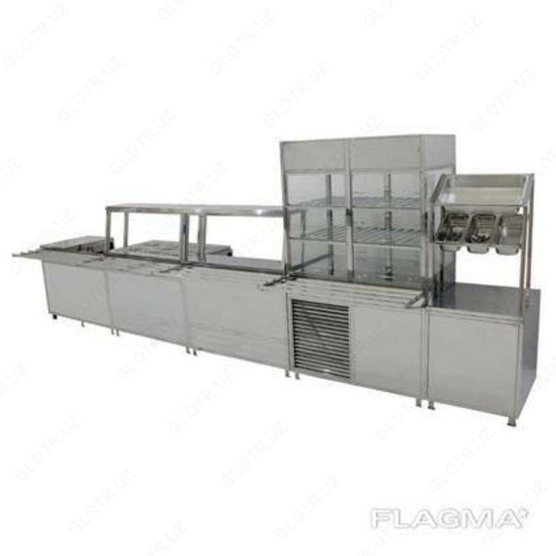 Линия раздачи из нержавейки (мармиты) №1