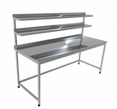 Стол производственный с дополнительными полками №1