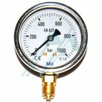 Манометр глицериновые д-63 от 0-10бар до 0-400бар п-во Турция