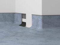 Tijorat binolari uchun poldan yasalgan etek taxtasi.