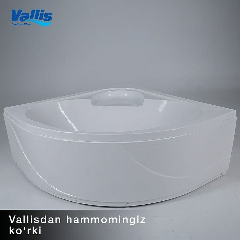 Акриловая угловатая ванна от Vallis