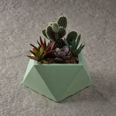 кашпо из бетона композиция