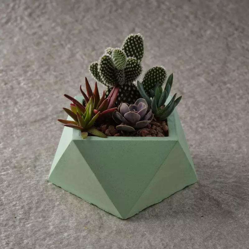 кашпо из бетона композиция