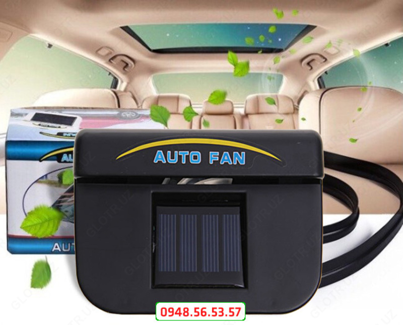 Вентилятор для автомобиля на солнечной батарее - Medicshop.uz
