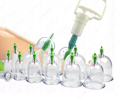 Hijama uchun vakuumli idishlar to'plami 24 dona.