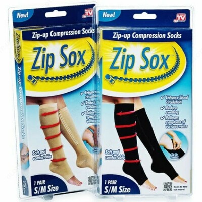 Zip Sox siqish tizzasi yuqori paypoqlar