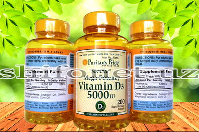 Vitamin D 3 Puritan mag'rurligi quyosh vitaminlari d3 5000 iu
