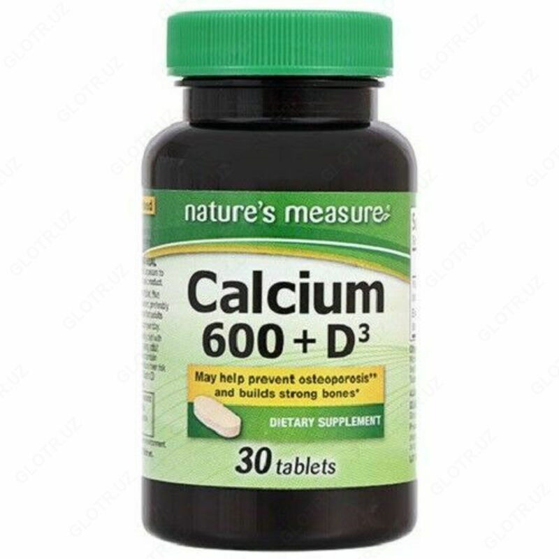 Kaltsiy 600 D vitamini bilan Tabiat o'lchovi Kaltsiy 600 d3