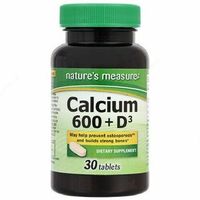 Кальций 600 с витамином Д Nature's Measure Calcium 600 d3